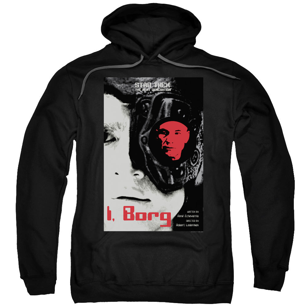 STAR TREK/TNG SEASON 5 EPISODE 23 - ADULT PULLOVER HOODIE - BLACK