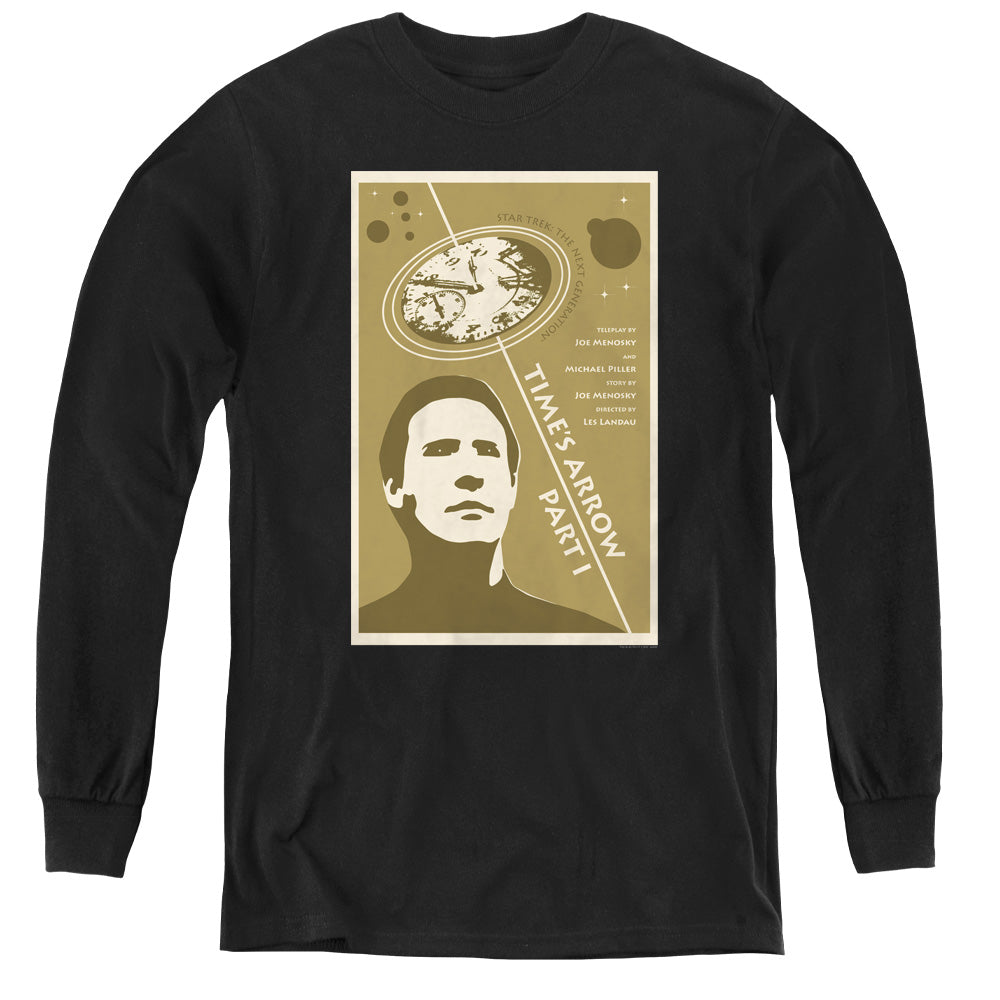 STAR TREK/TNG SEASON 5 EPISODE 26 - YOUTH LONG SLEEVE TEE - BLACK