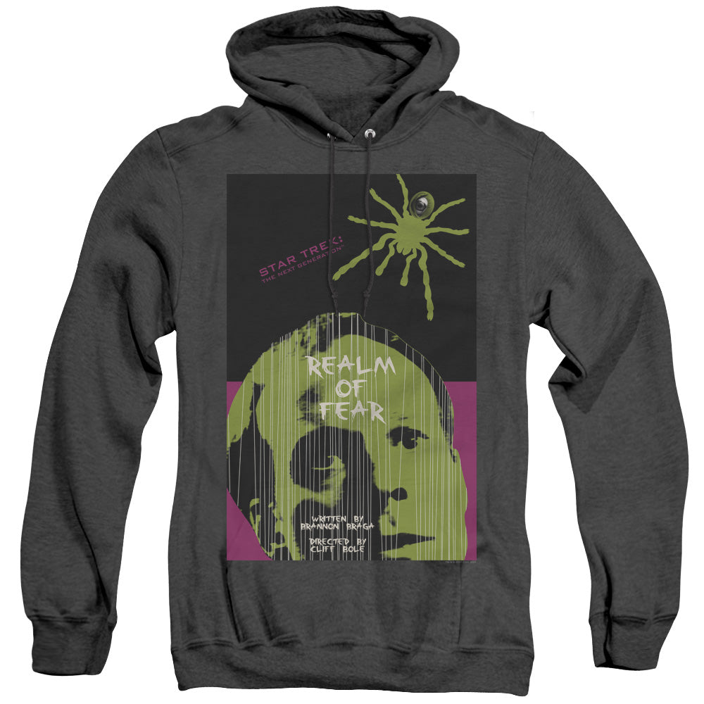 STAR TREK/TNG SEASON 6 EPISODE 2 - ADULT HEATHER HOODIE - BLACK