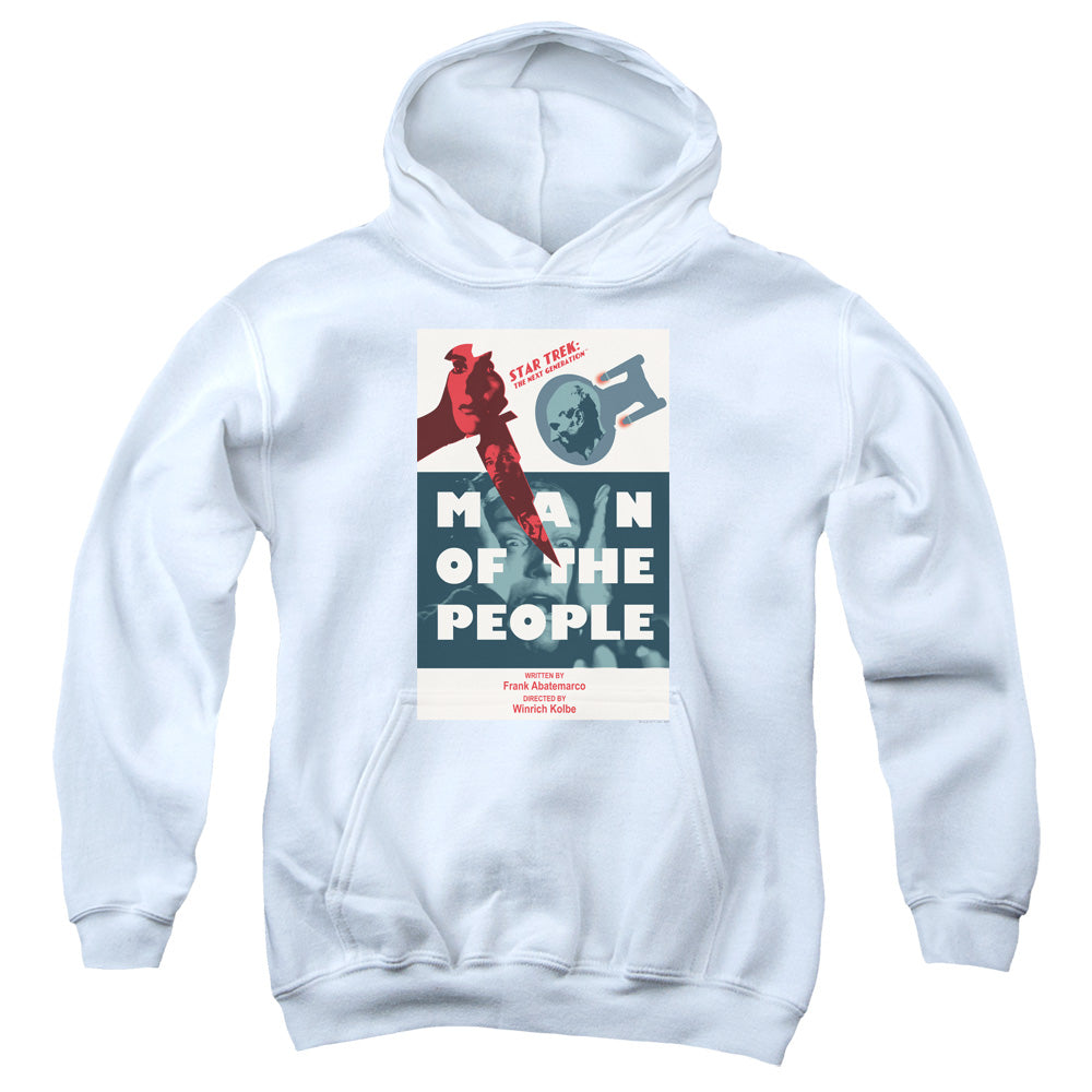 STAR TREK/TNG SEASON 6 EPISODE 3 - YOUTH PULLOVER HOODIE - WHITE