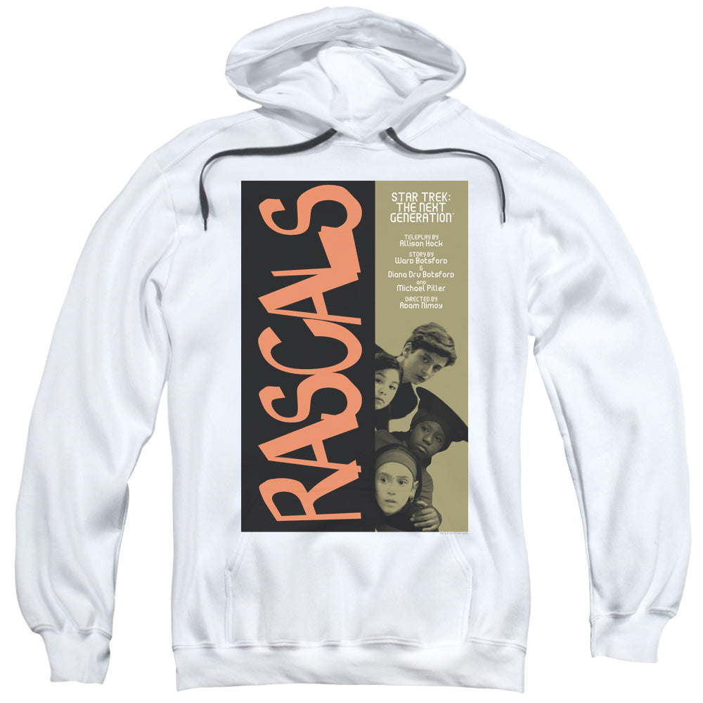 STAR TREK/TNG SEASON 6 EPISODE 7 - ADULT PULLOVER HOODIE - WHITE