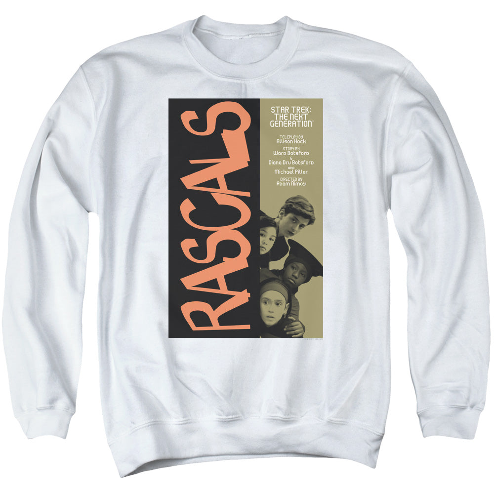 STAR TREK/TNG SEASON 6 EPISODE 7 - ADULT CREWNECK SWEATSHIRT - WHITE