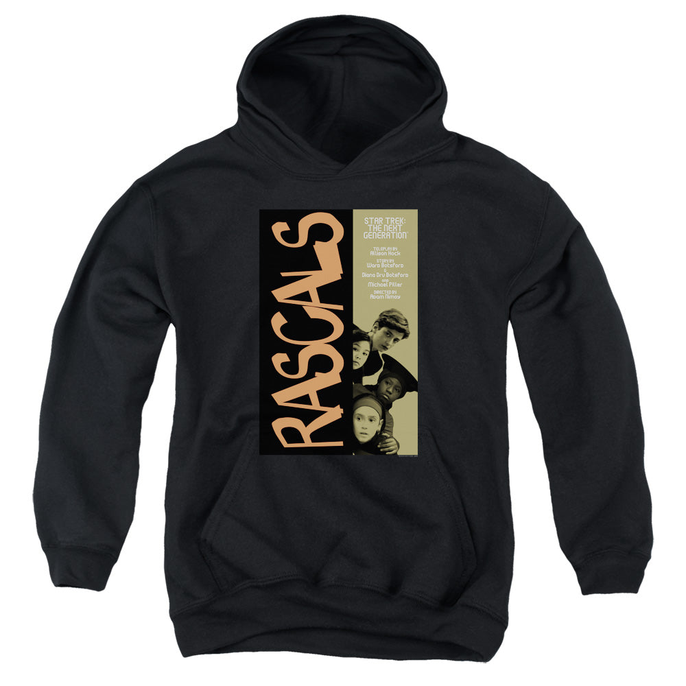 STAR TREK/TNG SEASON 6 EPISODE 7 - YOUTH PULLOVER HOODIE - BLACK