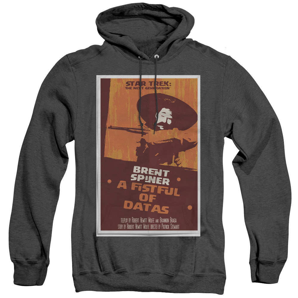 STAR TREK/TNG SEASON 6 EPISODE 8 - ADULT HEATHER HOODIE - BLACK