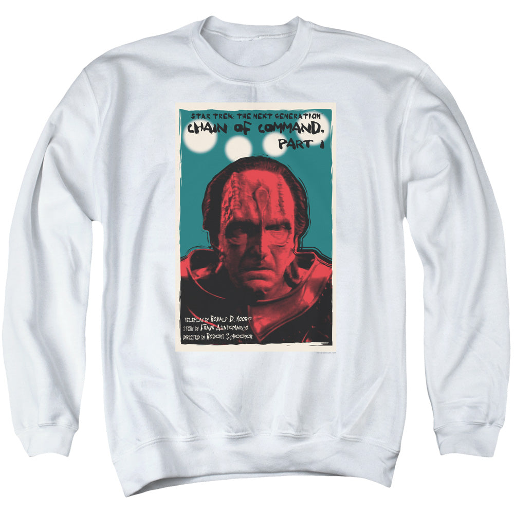 STAR TREK/TNG SEASON 6 EPISODE 10 - ADULT CREWNECK SWEATSHIRT - WHITE