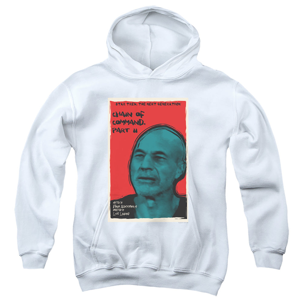 STAR TREK/TNG SEASON 6 EPISODE 11 - YOUTH PULLOVER HOODIE - WHITE