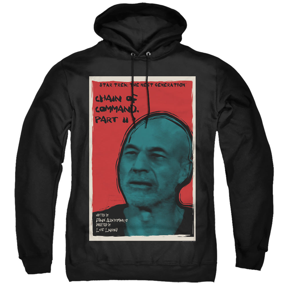 STAR TREK/TNG SEASON 6 EPISODE 11 - ADULT PULLOVER HOODIE - BLACK