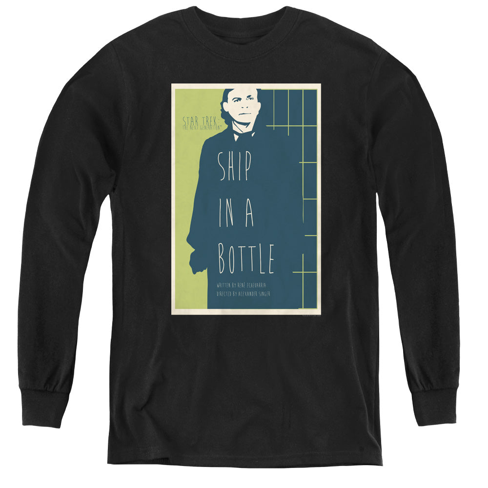 STAR TREK/TNG SEASON 6 EPISODE 12 - YOUTH LONG SLEEVE TEE - BLACK