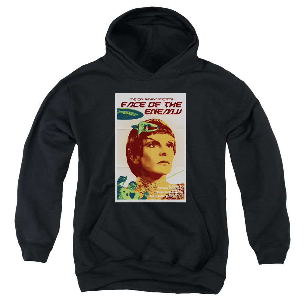 STAR TREK/TNG SEASON 6 EPISODE 14 - YOUTH PULLOVER HOODIE - BLACK