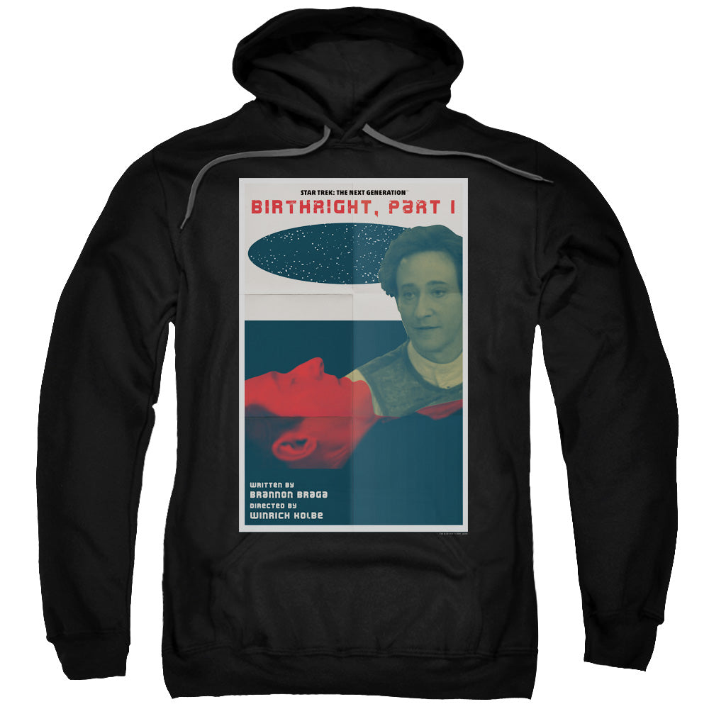 STAR TREK/TNG SEASON 6 EPISODE 16 - ADULT PULLOVER HOODIE - BLACK