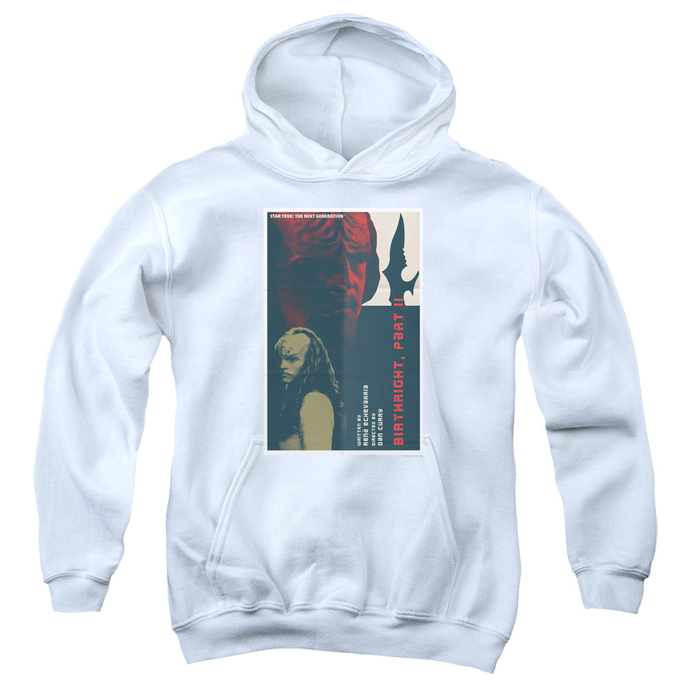 STAR TREK/TNG SEASON 6 EPISODE 17 - YOUTH PULLOVER HOODIE - WHITE