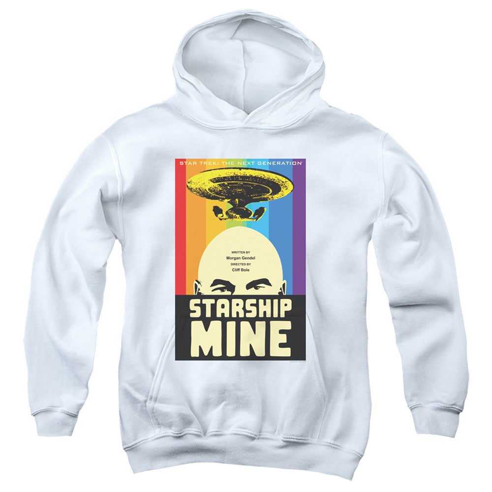 STAR TREK/TNG SEASON 6 EPISODE 18 - YOUTH PULLOVER HOODIE - WHITE