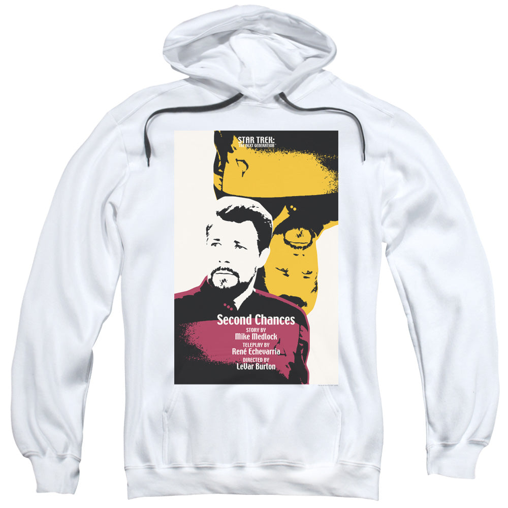 STAR TREK/TNG SEASON 6 EPISODE 24 - ADULT PULLOVER HOODIE - WHITE