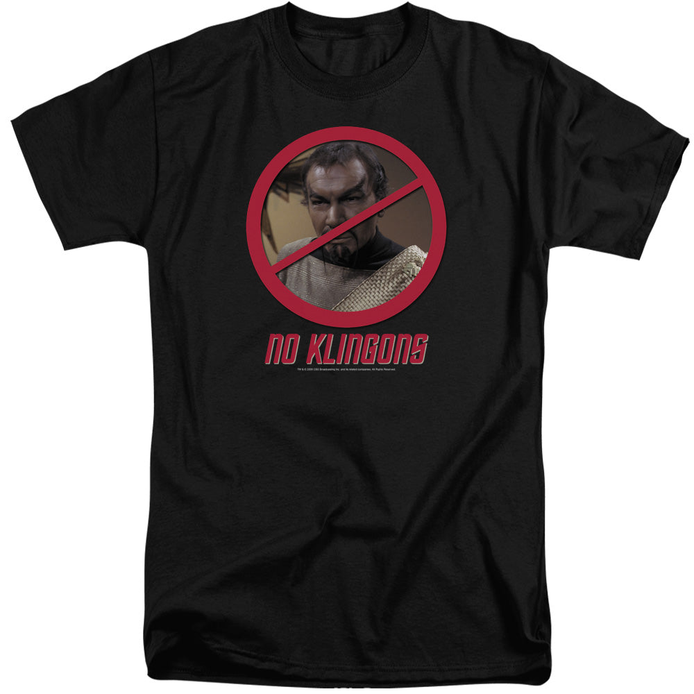 STAR TREK/NO KLINGONS - S/S ADULT TALL 18/1 - BLACK