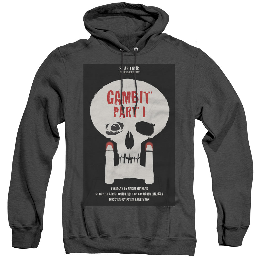 STAR TREK/TNG SEASON 7 EPISODE 4 - ADULT HEATHER HOODIE - BLACK