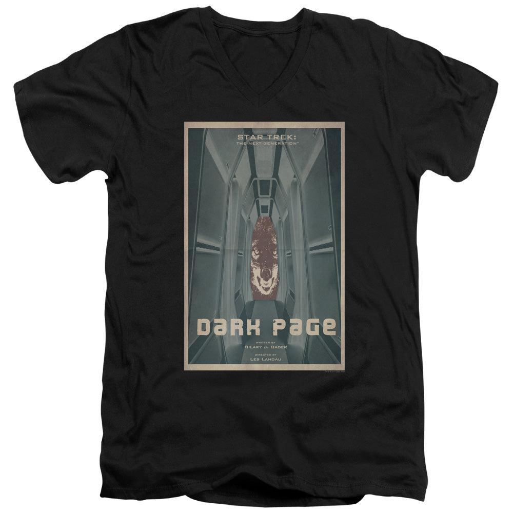 STAR TREK/TNG SEASON 7 EPISODE 7 - S/S ADULT V-NECK 30/1 - BLACK