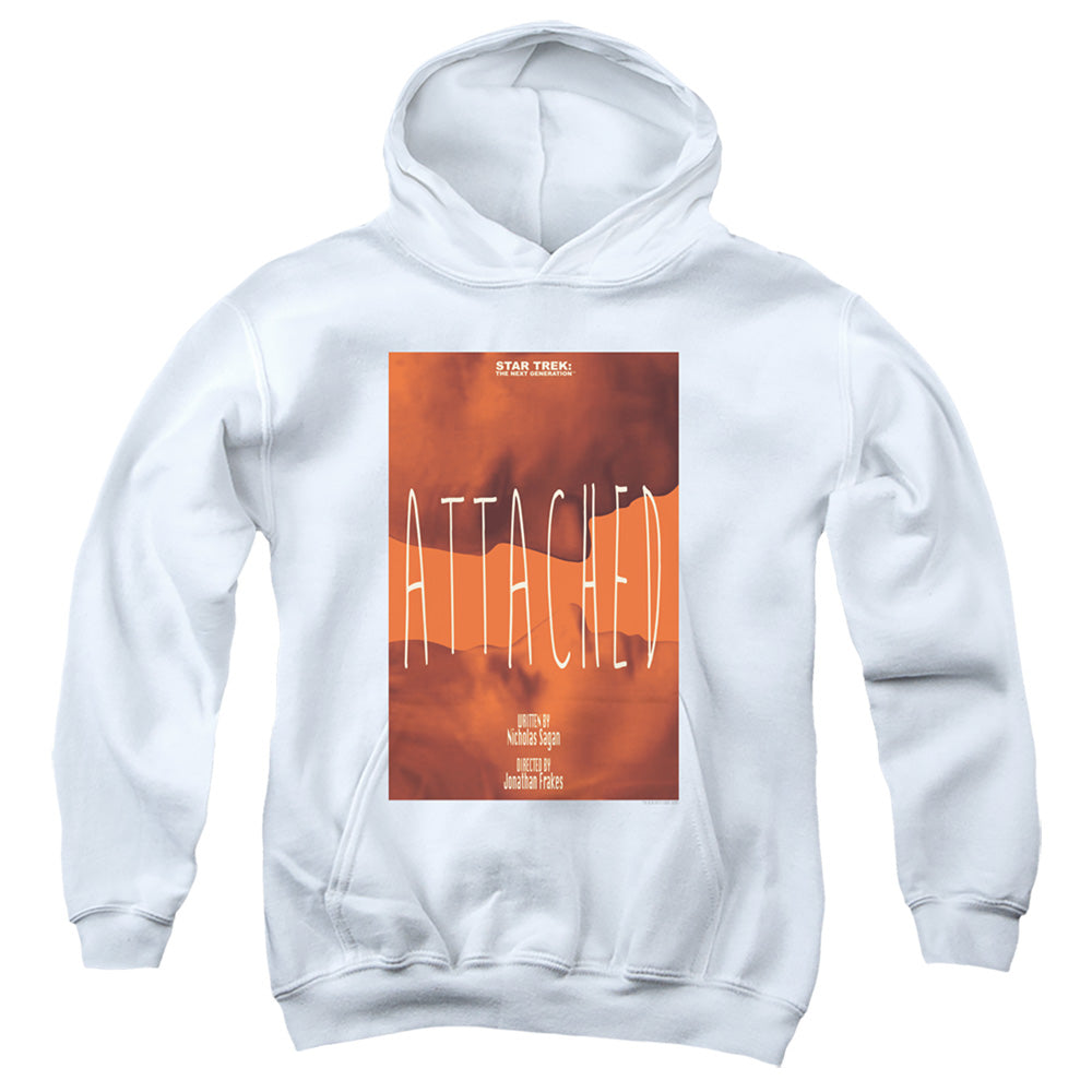 STAR TREK/TNG SEASON 7 EPISODE 8 - YOUTH PULLOVER HOODIE - WHITE