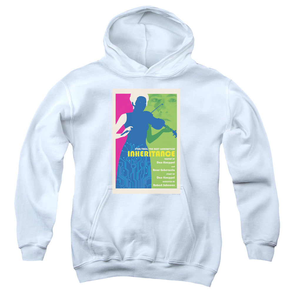 STAR TREK/TNG SEASON 7 EPISODE 10 - YOUTH PULLOVER HOODIE - WHITE