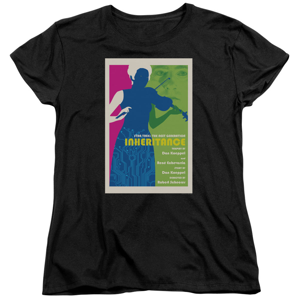 STAR TREK/TNG SEASON 7 EPISODE 10 - S/S WOMENS TEE - BLACK