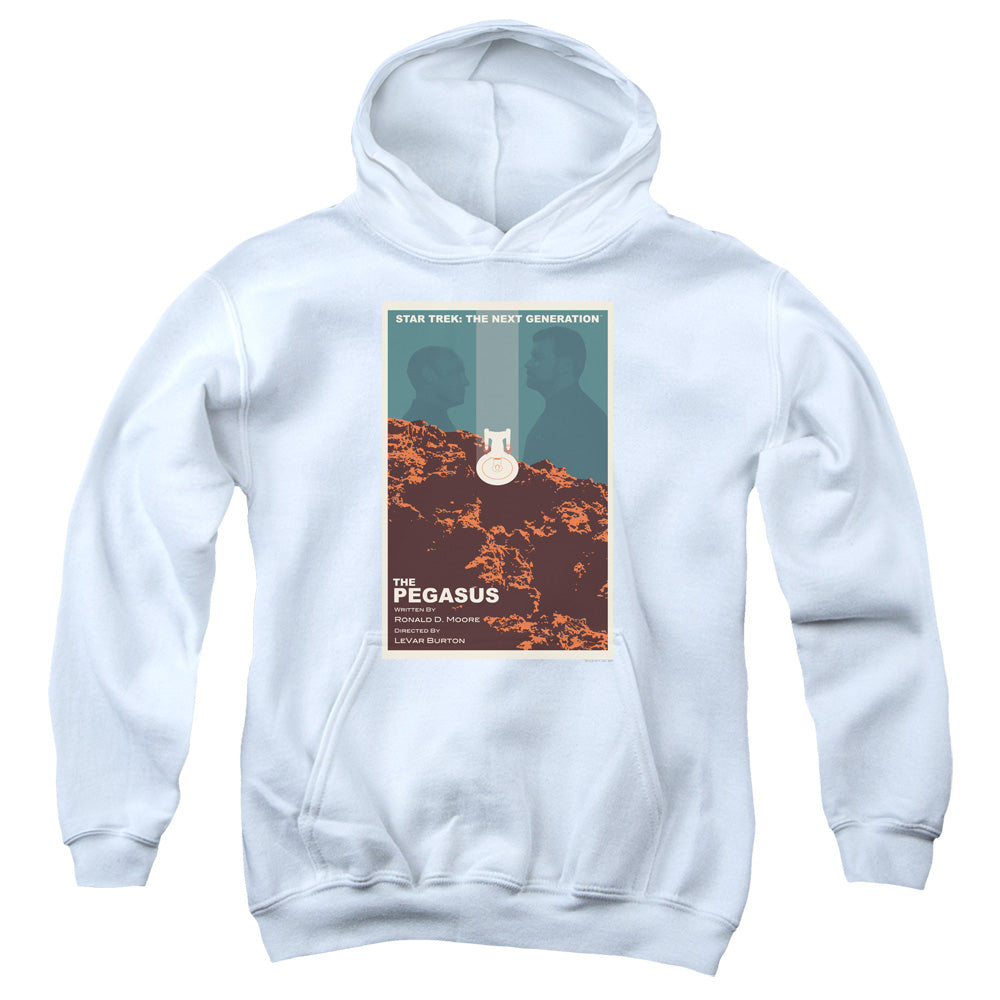 STAR TREK/TNG SEASON 7 EPISODE 12 - YOUTH PULLOVER HOODIE - WHITE