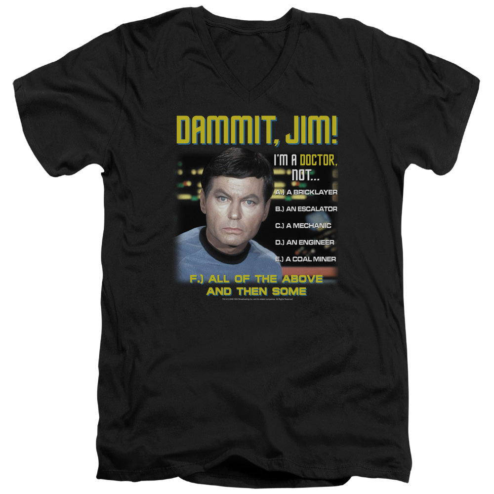 STAR TREK/ALL OF THE ABOVE - S/S ADULT V-NECK 30/1 - BLACK