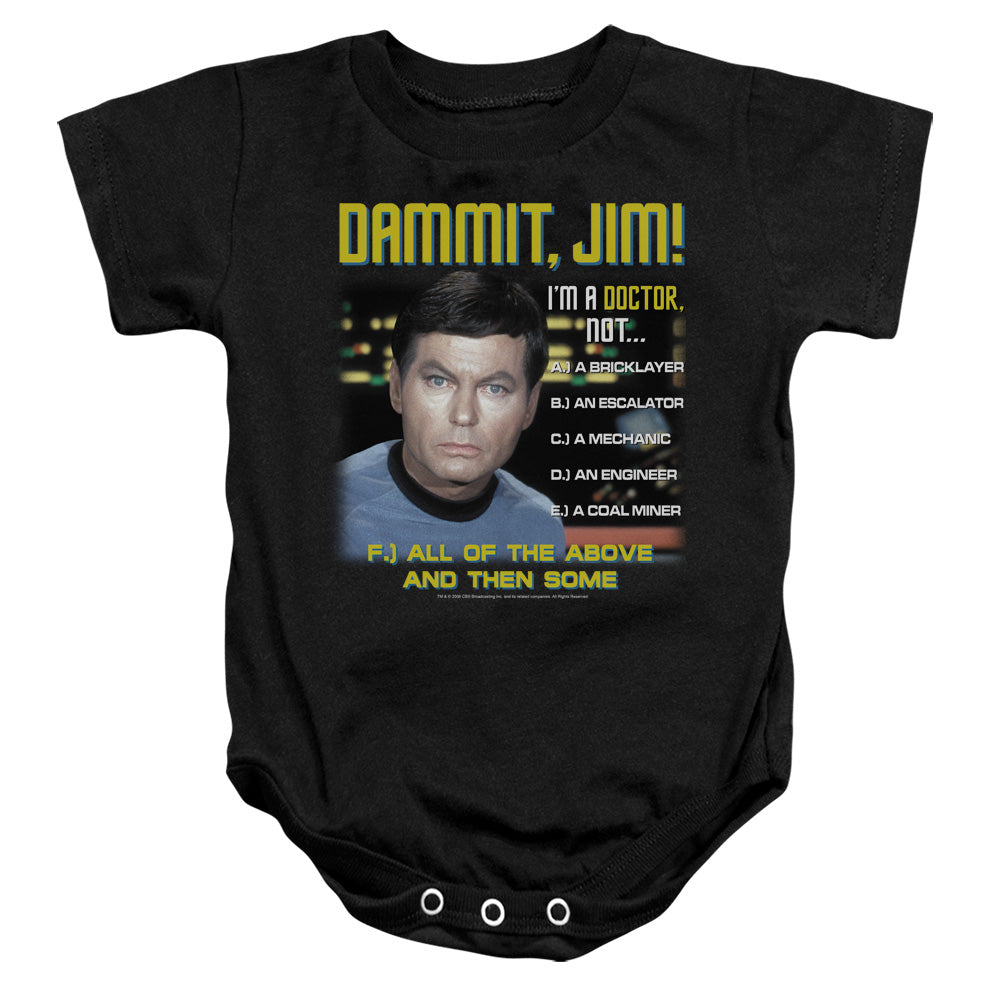 STAR TREK/ALL OF THE ABOVE - INFANT SNAPSUIT - BLACK