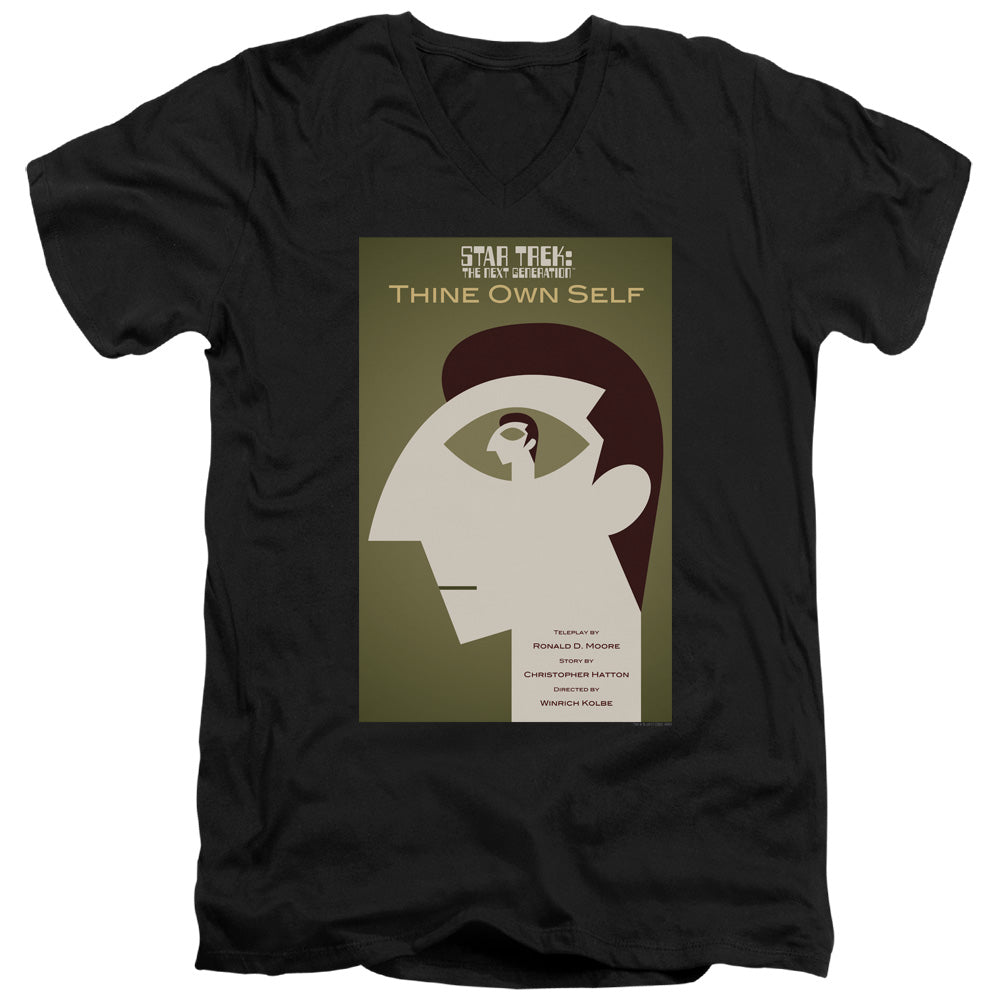STAR TREK/TNG SEASON 7 EPISODE 16 - S/S ADULT V-NECK 30/1 - BLACK