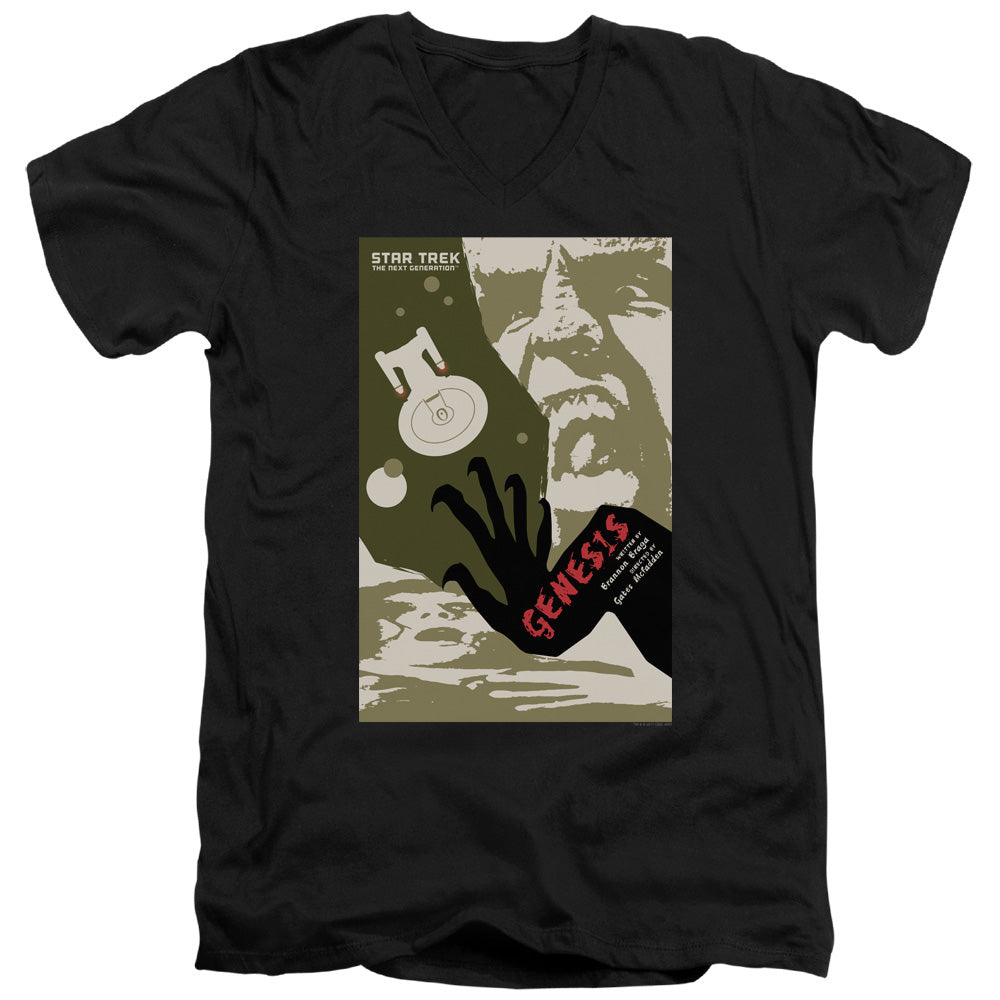 STAR TREK/TNG SEASON 7 EPISODE 19 - S/S ADULT V-NECK 30/1 - BLACK