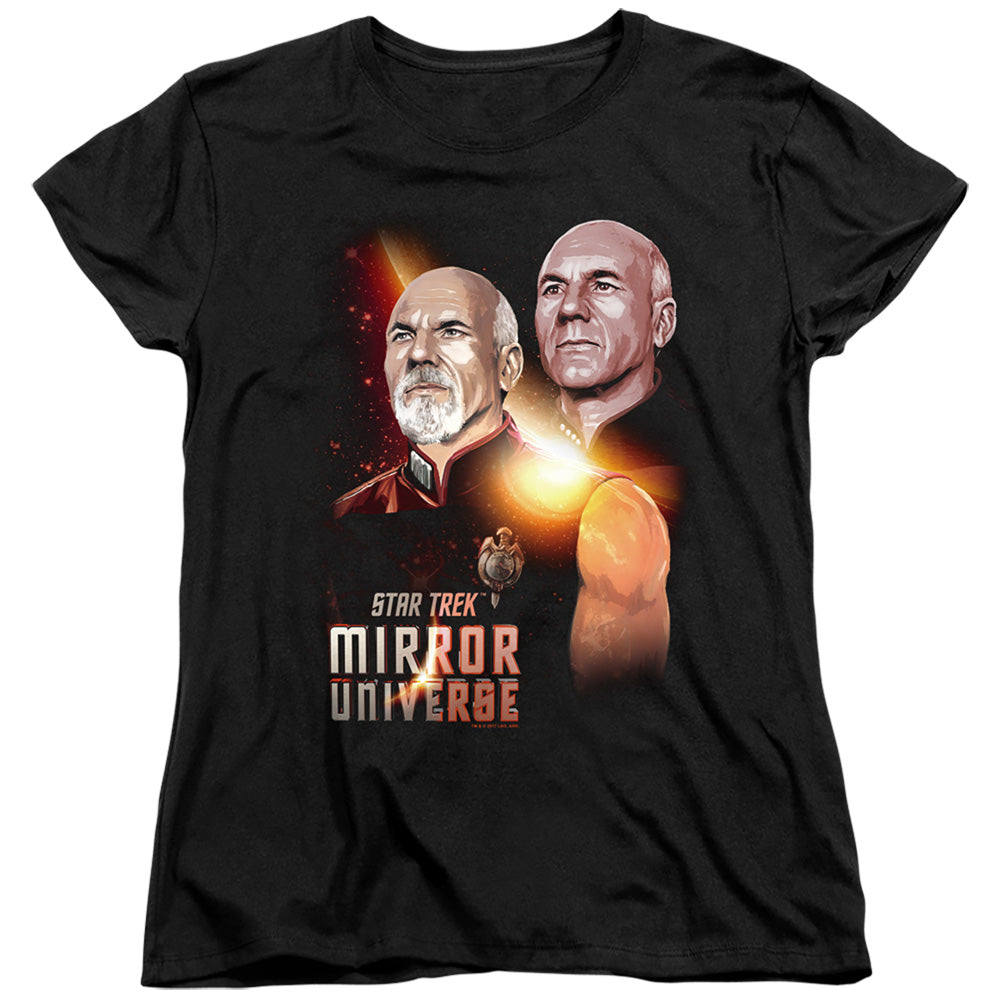 STAR TREK/MIRROR PICARD - S/S WOMENS TEE - BLACK