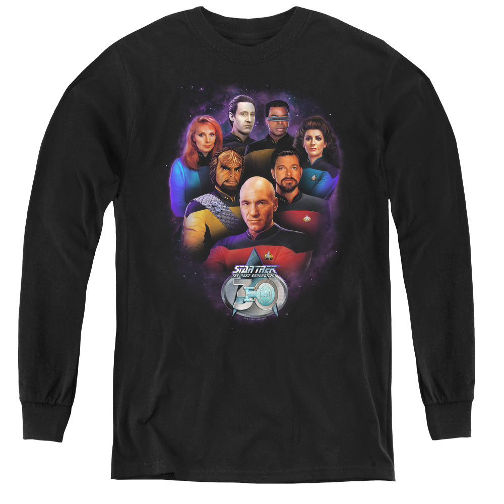 STAR TREK/CREW 30 - YOUTH LONG SLEEVE TEE - BLACK