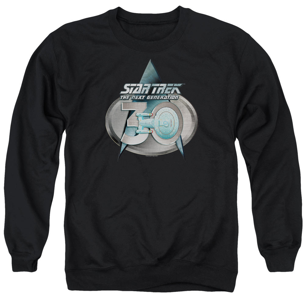 STAR TREK/TNG 30 LOGO - ADULT CREWNECK SWEATSHIRT - BLACK