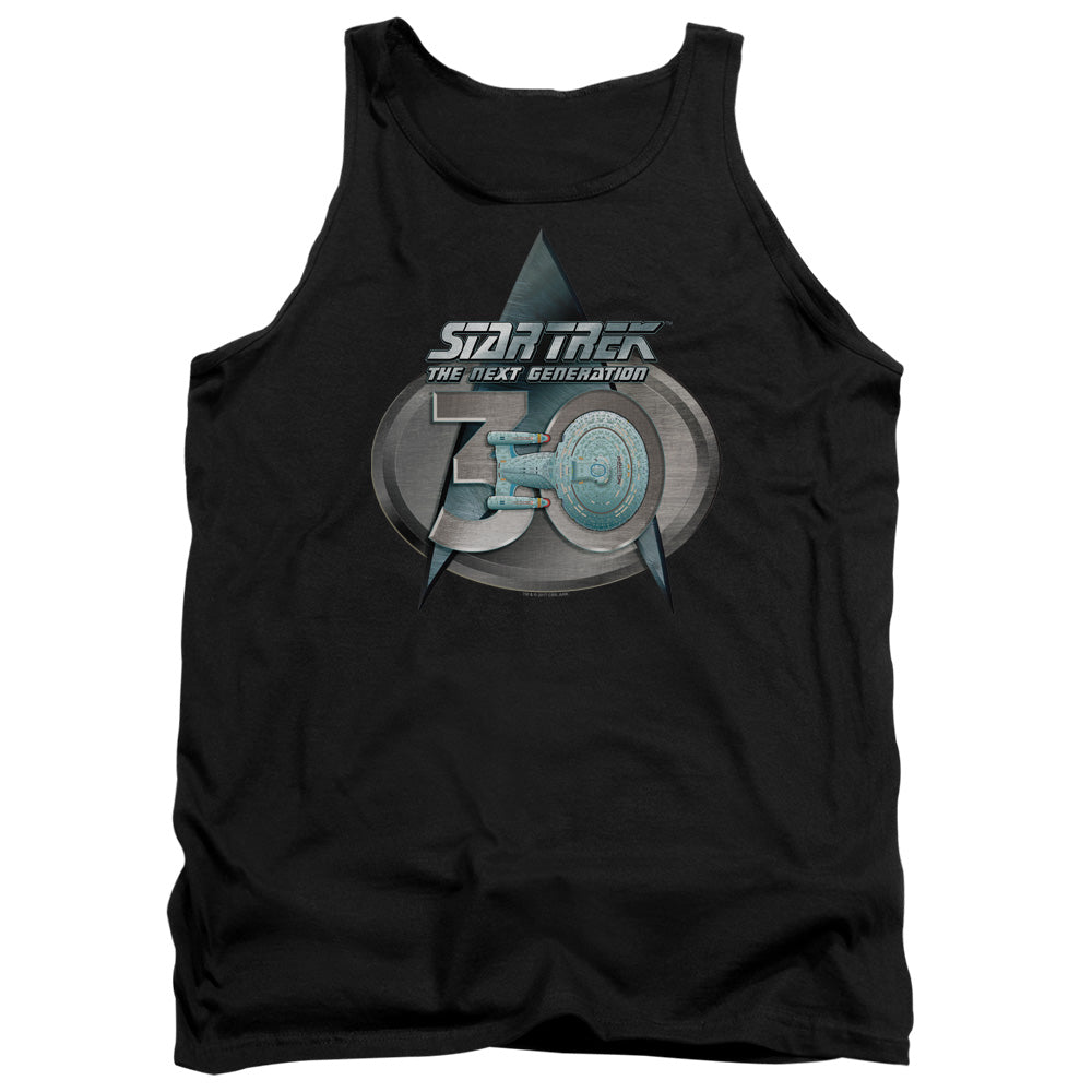 STAR TREK/TNG 30 LOGO - ADULT TANK - BLACK