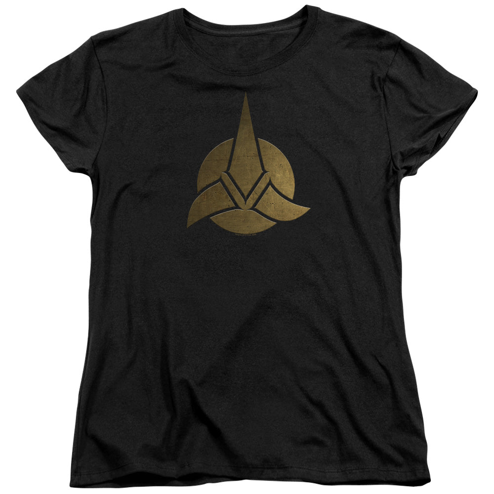 STAR TREK DISCOVERY/DISCOVERY TRIQUENTRA - S/S WOMENS TEE - BLACK