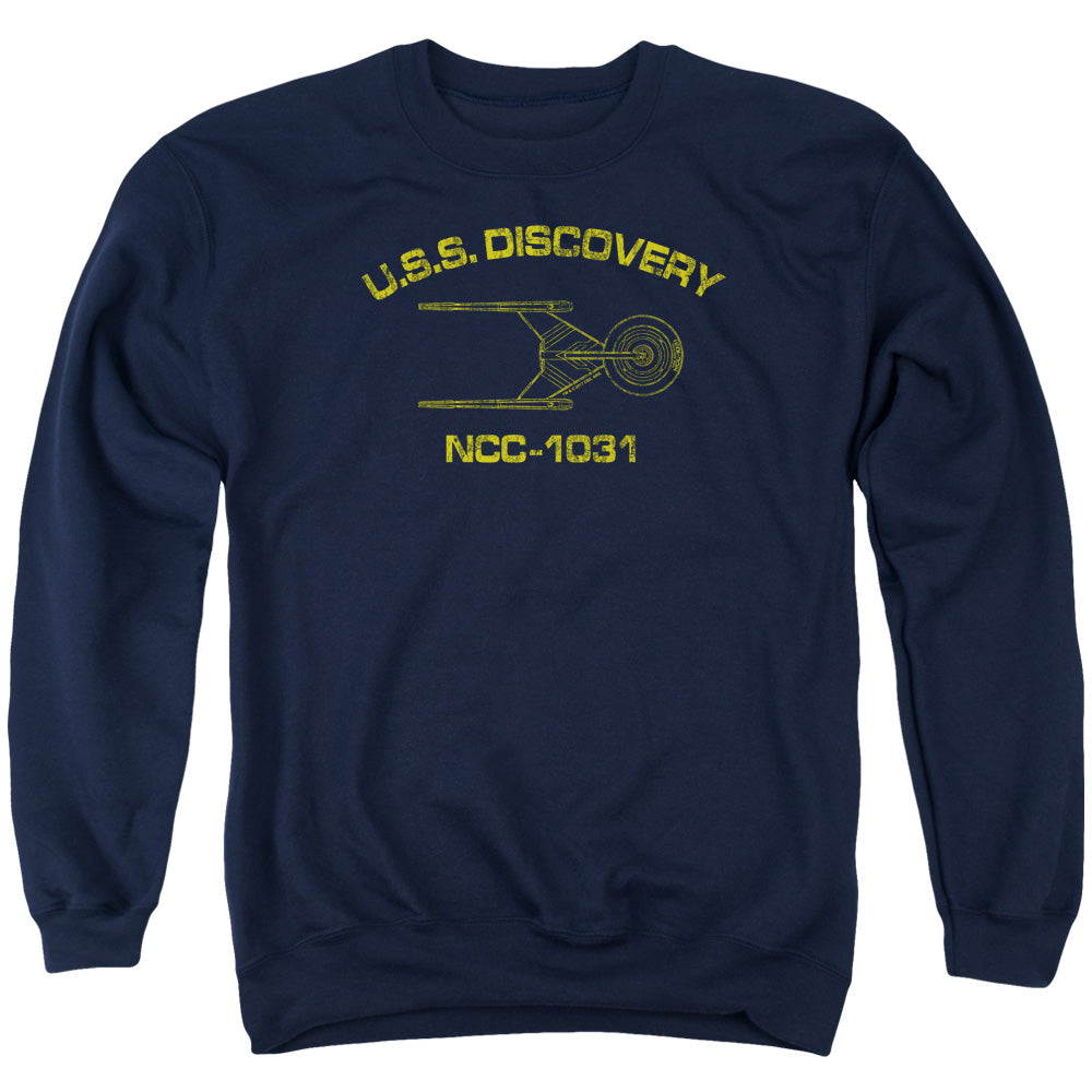 STAR TREK DISCOVERY/DISCOVERY ATHLETIC - ADULT CREWNECK SWEATSHIRT - NAVY