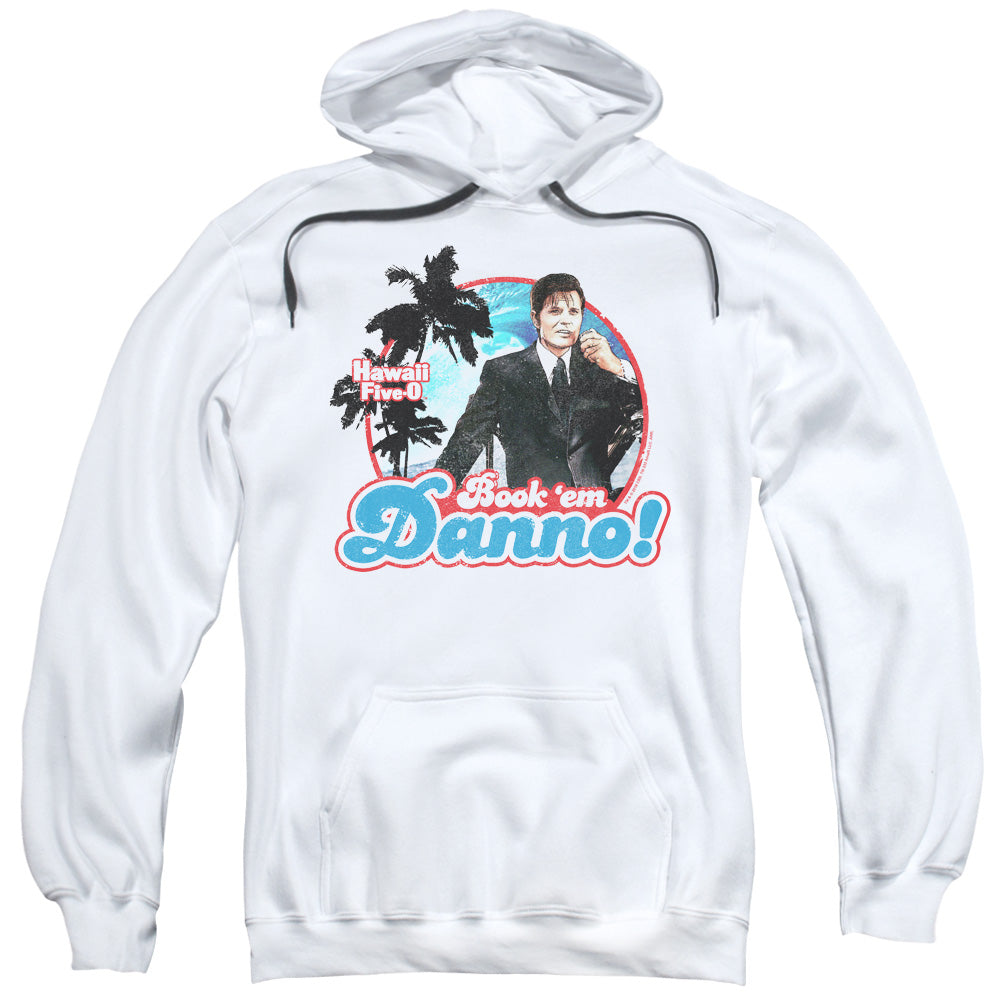 HAWAII 5 0/BOOK EM DANNO - ADULT PULLOVER HOODIE - WHITE