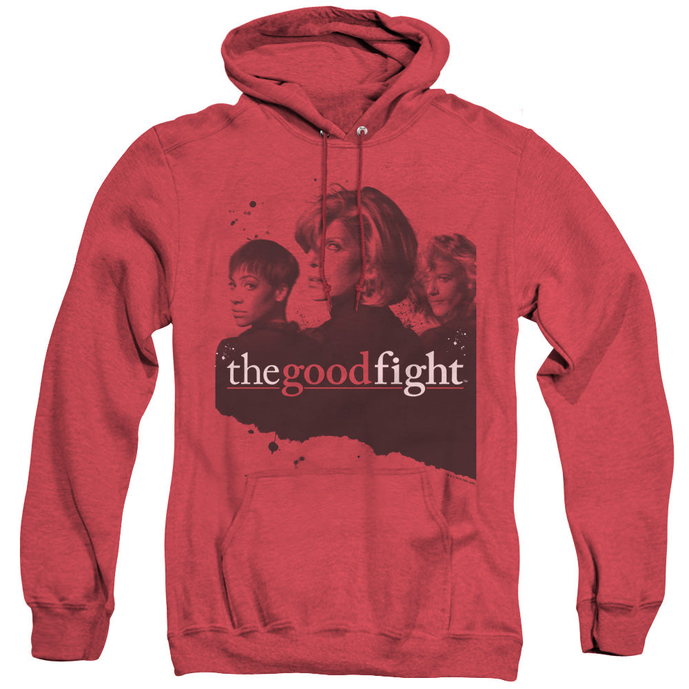 THE GOOD FIGHT/DIANE LUCCA MAIA - ADULT HEATHER HOODIE - RED