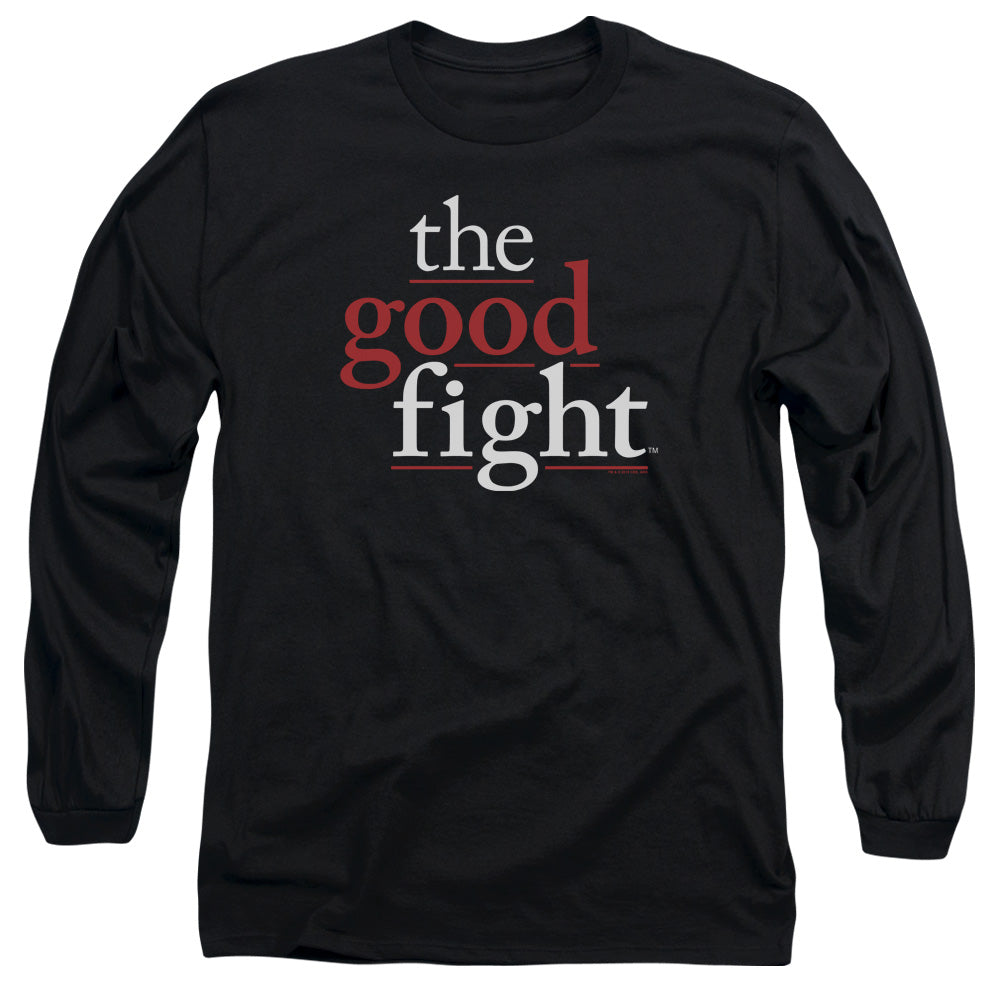 THE GOOD FIGHT/LOGO - L/S ADULT 18/1 - BLACK