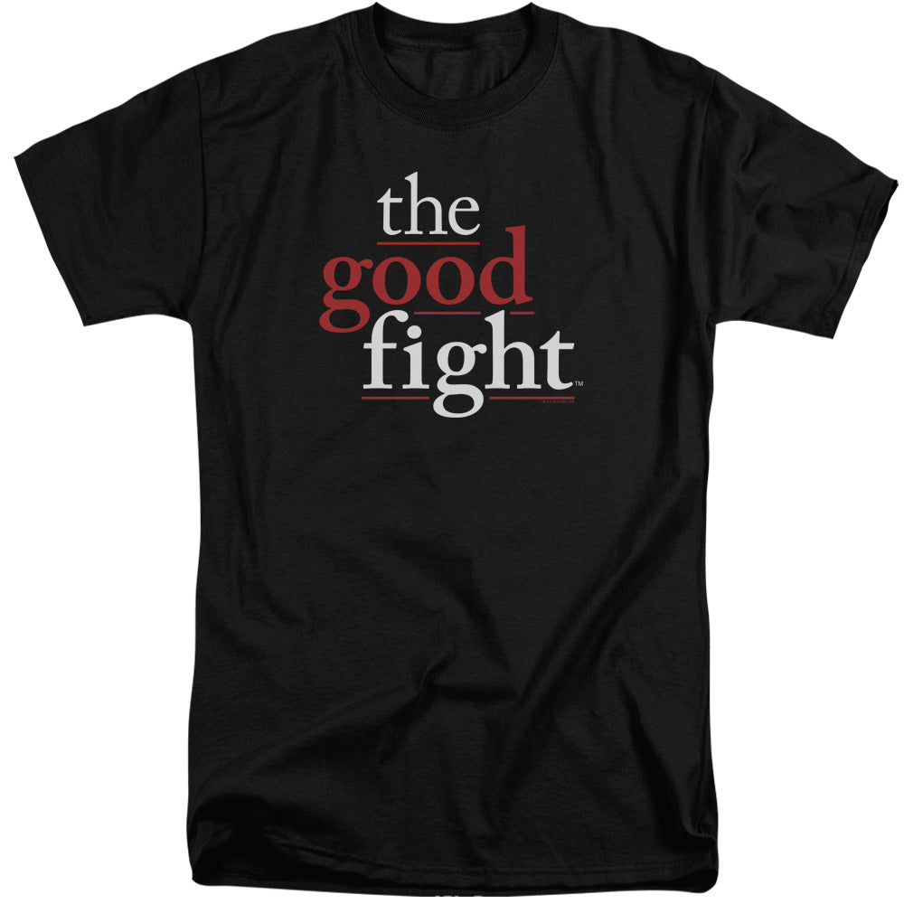 THE GOOD FIGHT/LOGO - S/S ADULT TALL 18/1 - BLACK