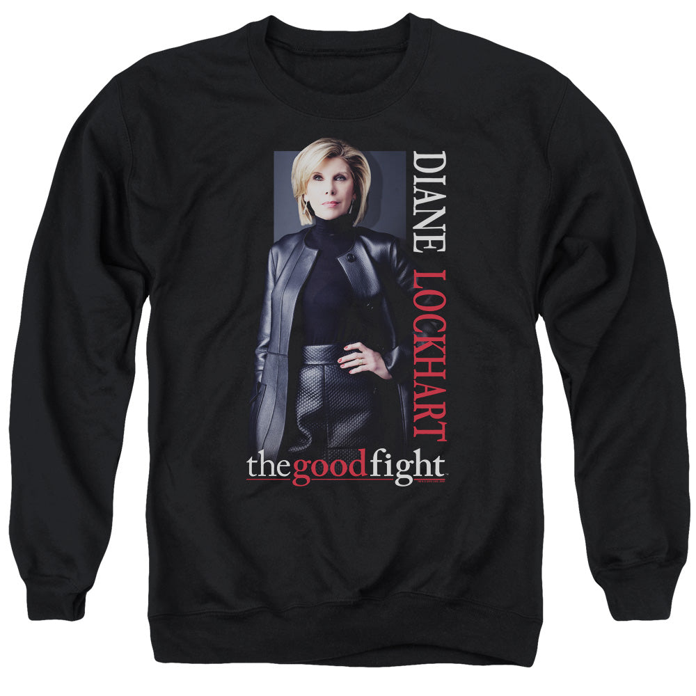 THE GOOD FIGHT/DIANE - ADULT CREWNECK SWEATSHIRT - BLACK