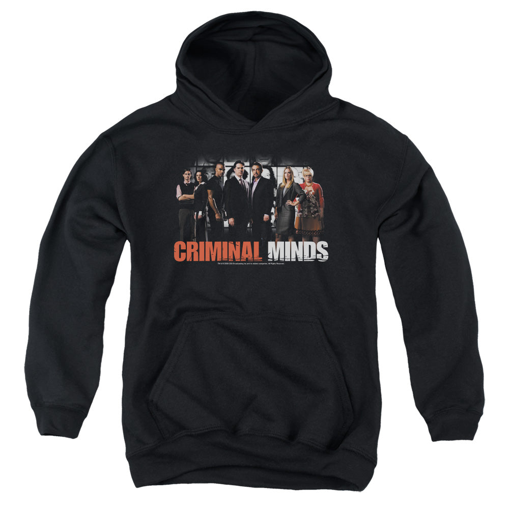 CRIMINAL MINDS/THE BRAIN TRUST - YOUTH PULLOVER HOODIE - BLACK