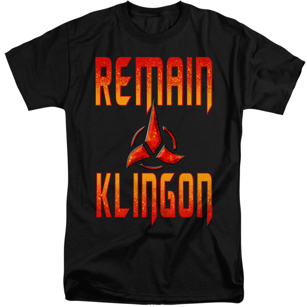 STAR TREK DISCOVERY/REMAIN KLINGON - S/S ADULT TALL 18/1 - BLACK