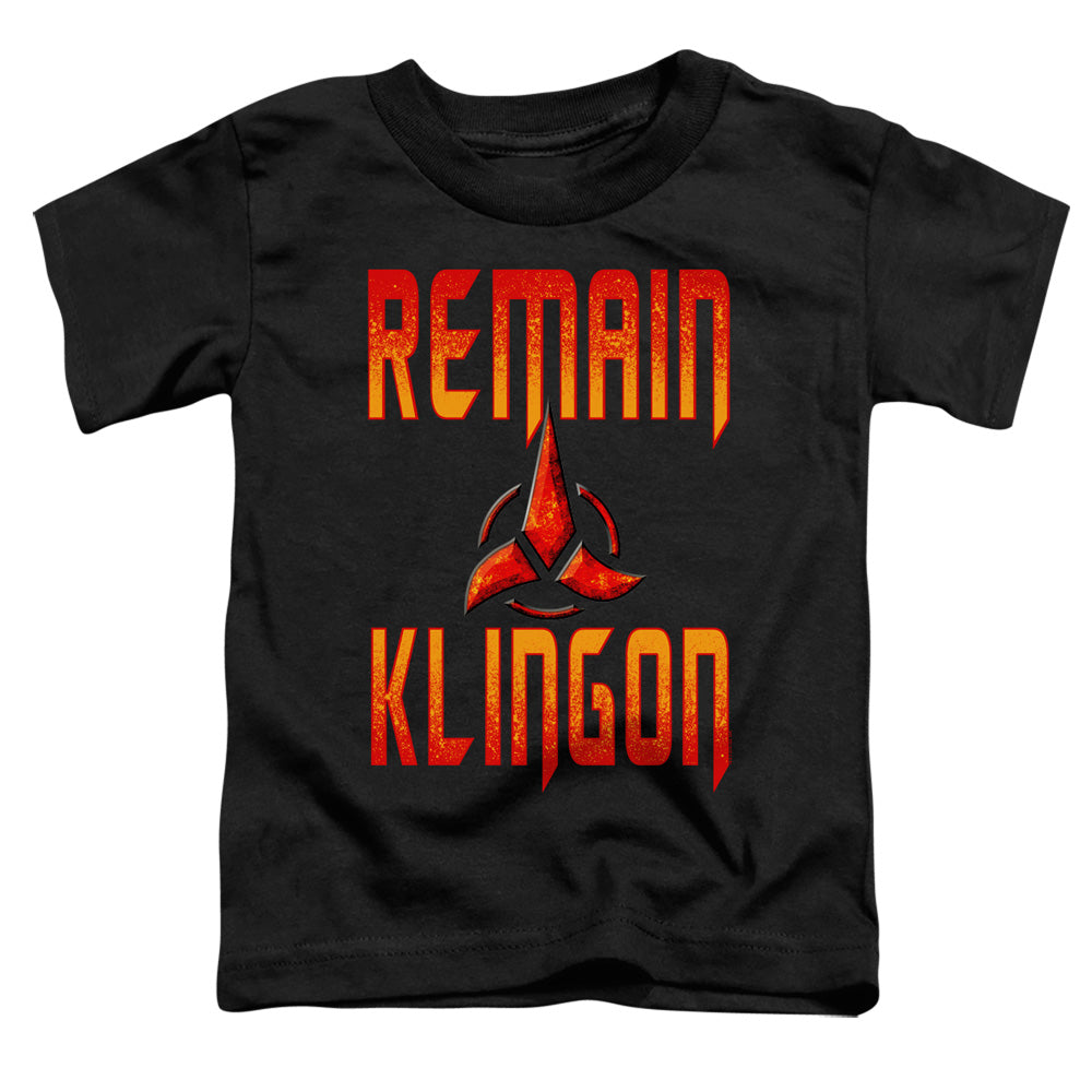 STAR TREK DISCOVERY/REMAIN KLINGON - S/S TODDLER TEE - BLACK