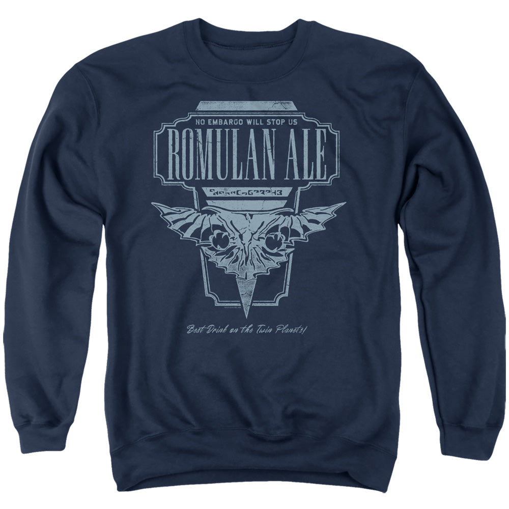 STAR TREK THE NEXT GENERATION/ROMULAN ALE - ADULT CREWNECK SWEATSHIRT - NAVY