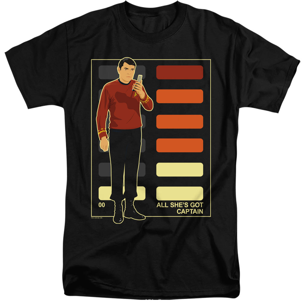 STAR TREK/ALL SHES GOT CAPTAIN - S/S ADULT TALL 18/1 - BLACK
