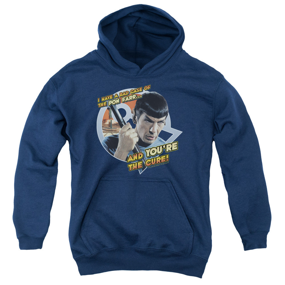 STAR TREK/PON FAR - YOUTH PULLOVER HOODIE - NAVY