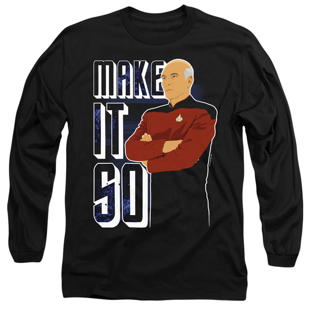 STAR TREK THE NEXT GENERATION/MAKE IT SO - L/S ADULT 18/1 - BLACK