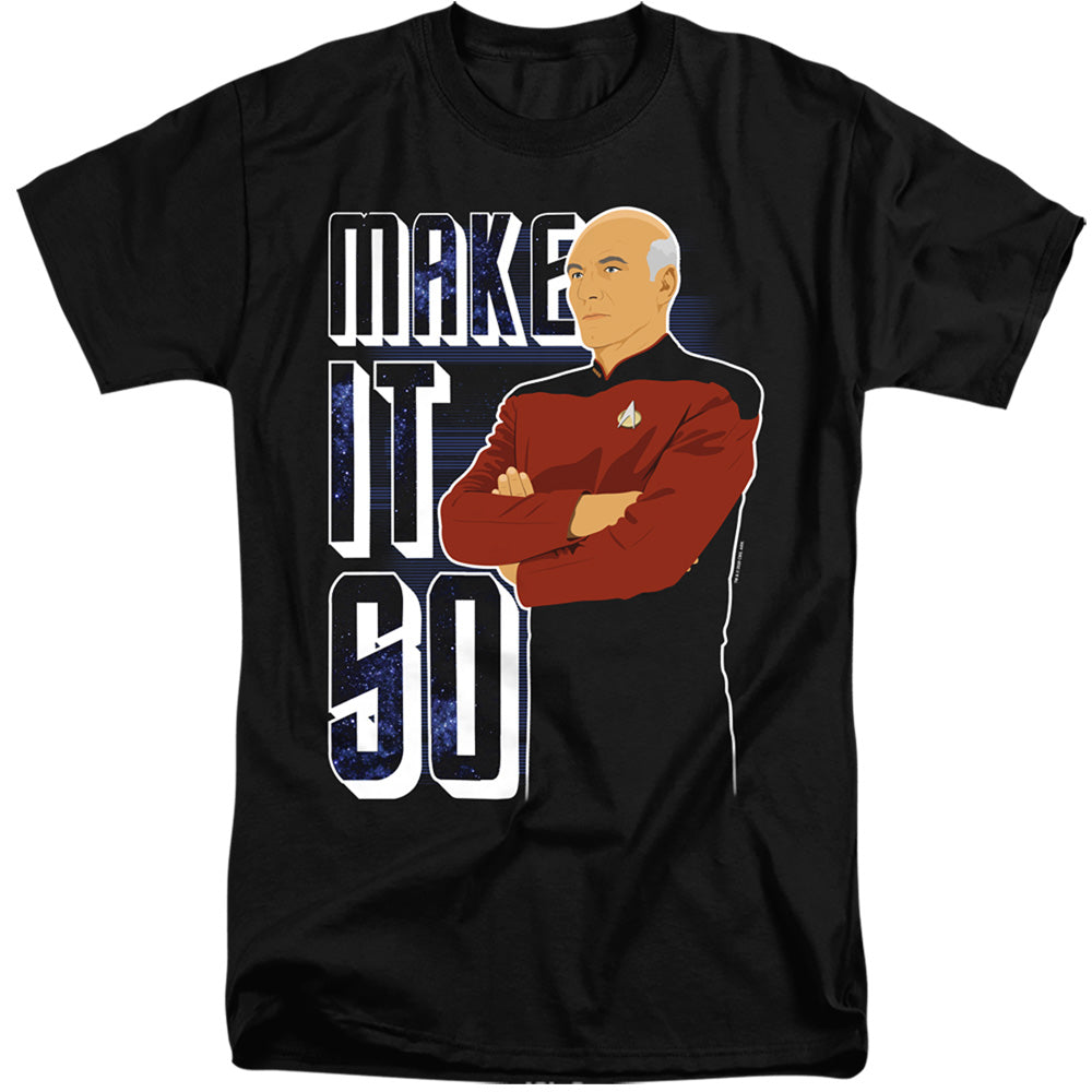 STAR TREK THE NEXT GENERATION/MAKE IT SO - S/S ADULT TALL 18/1 - BLACK