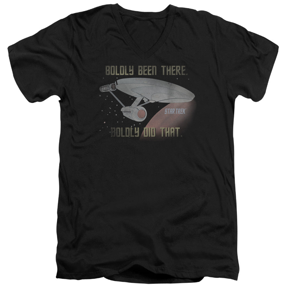 STAR TREK/BOLDLY DID THAT - S/S ADULT V-NECK 30/1 - BLACK