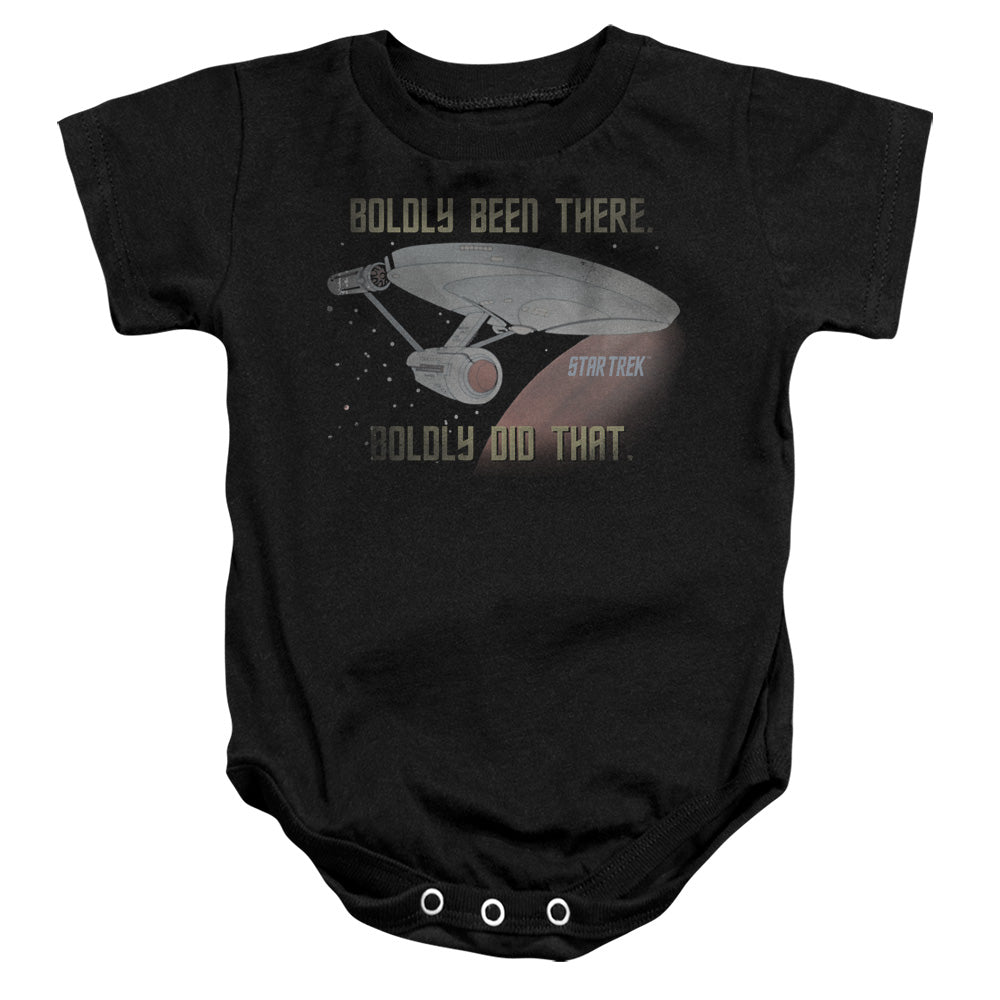 STAR TREK/BOLDLY DID THAT - INFANT SNAPSUIT - BLACK