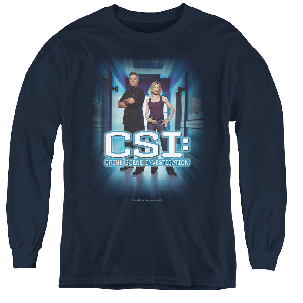 CSI/SERIOUS BUSINESS - YOUTH LONG SLEEVE TEE - NAVY